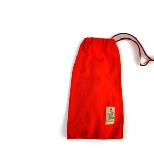 Bally Prestige Red Drawstring Dust Bag Shoe Pouch Vintage Red Switzerland Purse